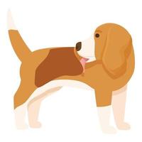 vetor de desenhos animados de ícone de cachorro pequeno. filhote de cachorro