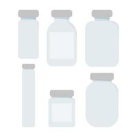 conjunto de frascos de remédios vazios vetor