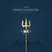 feliz maha shivaratri design de postagem de mídia social vetor