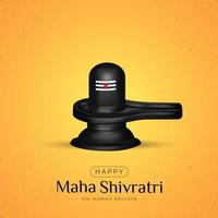 feliz maha shivaratri design de postagem de mídia social vetor