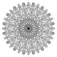 padrão circular em forma de mandala para henna, mehndi, tatuagem, decoração. ornamento decorativo em estilo étnico oriental. página do livro para colorir vetor