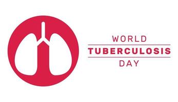 cartaz do dia mundial da tuberculose. tb sinal de conscientização. conceito de dia de solidariedade médica vetor