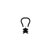 ícone de lâmpada. símbolo de plano de fundo do pôster de inicialização de ideia criativa de estilo simples. elemento de design de logotipo de marca de lâmpada. impressão de camiseta de lâmpada. vetor para adesivo.