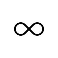 ícone do infinito. símbolo de fundo do pôster do infinito estilo simples. elemento de design do logotipo da marca infinito. impressão de camiseta infinita. vetor para adesivo.