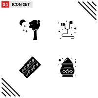 ícones criativos, sinais e símbolos modernos de drogas de mandril pacote de smartphone livre de mão elementos de design de vetor editável