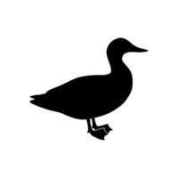 logotipo de vetor de silhueta de pato