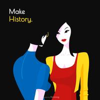 Cartaz internacional do pop art do dia das mulheres do poster vetor