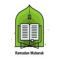 ilustração vetorial de bandeira do conceito ramadan kareem vetor