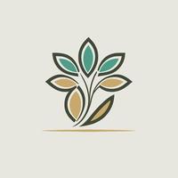 símbolo de flor símbolo de logotipo de flor de árvore - logotipo de negócios elemento elegante para marca - símbolos abstratos de plantas da empresa vetor