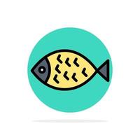 páscoa de comida de peixe comer fundo círculo abstrato ícone de cor plana vetor