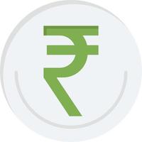 finanças de moeda de negócios indiana inr rupia comércio ícone de vetor de cor plana modelo de banner