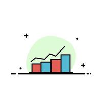 gráfico de fluxograma gráfico de crescimento aumentar o modelo de banner de vetor de ícone de linha plana de negócios de progresso