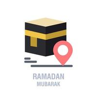 ícones do ramadã oração islâmica muçulmana e ícones de linha fina ramadan kareem definir símbolos modernos de estilo simples isolados em branco para infográficos ou uso da web vetor