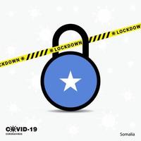 modelo de conscientização de pandemia de coronavírus de bloqueio de bloqueio da somalia design de bloqueio covid19 vetor