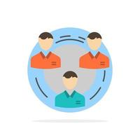 equipe negócios comunicação hierarquia pessoas estrutura social abstrato círculo plano de fundo ícone de cor plana vetor
