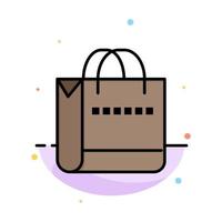 bolsa bolsa modelo de ícone de cor plana abstrata de loja de compras vetor