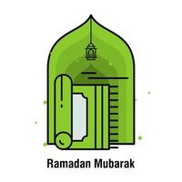 ilustração vetorial de bandeira do conceito ramadan kareem vetor