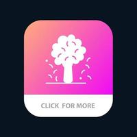 árvore maçã macieira natureza primavera botão de aplicativo móvel android e ios versão glifo vetor