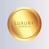 coleção de etiquetas de distintivo dourado premium de luxo vetor