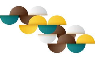 padrão abstrato geométrico de meados do século com formas simples e bela paleta de cores. composição de padrão geométrico simples vetor
