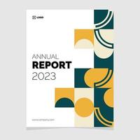 folheto de brochura de negócios do relatório anual 2023 vetor