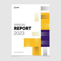 folheto de brochura de negócios do relatório anual 2023 vetor