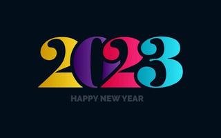 novo design de tipografia do ano 2023. ilustração de logotipo de números de 2023 vetor
