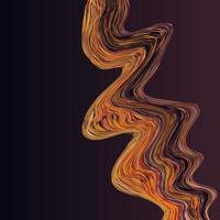 cartaz de fluxo colorido moderno. onda forma líquida em fundo de cor preta. design de arte para o seu projeto de design vetor
