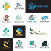 ícone ou logotipo de cuidados médicos para aplicativos ou sites vetor