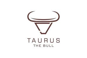 logotipo da letra j, logotipo do touro, logotipo da cabeça do touro, elemento de modelo de design do logotipo do monograma vetor