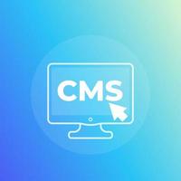 cms, ícone de vetor de gerenciamento de conteúdo