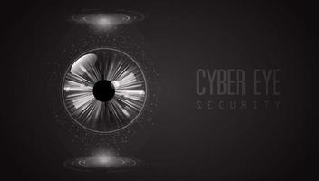 fundo de tecnologia de cibersegurança moderna com olho vetor