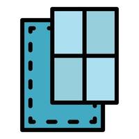 vetor de contorno de cor de ícone de elemento de janela de porta