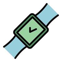 vetor de contorno de cor de ícone de smartwatch moderno