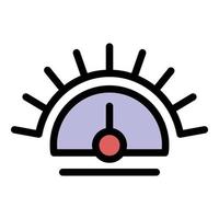 vetor de contorno de cor de ícone de controle de barômetro