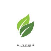 logotipo de folhas verdes. planta natureza eco jardim estilizado ícone vetor botânico.