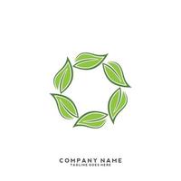 logotipo de folhas verdes. planta natureza eco jardim estilizado ícone vetor botânico.