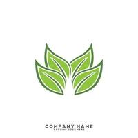 logotipo de folhas verdes. planta natureza eco jardim estilizado ícone vetor botânico.