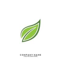 logotipo de folhas verdes. planta natureza eco jardim estilizado ícone vetor botânico.