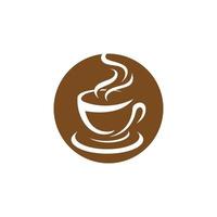 modelo de logotipo de xícara de café vetor