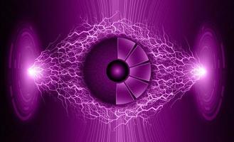 holografia de olho moderno em fundo de tecnologia vetor