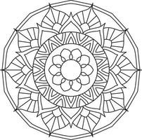 gráfico de página para colorir mandala vetor