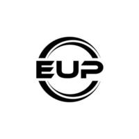 design de logotipo de carta eup na ilustração. logotipo vetorial, desenhos de caligrafia para logotipo, pôster, convite, etc. vetor