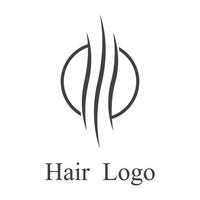 modelo de logotipo de onda de cabelo vetor