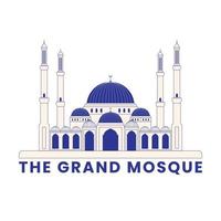o design do modelo de ilustração do logotipo da grande mesquita vetor