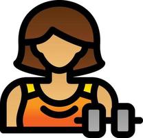 design de ícone de vetor de fitness de mulher