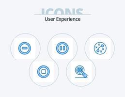 experiência do usuário azul icon pack 5 design de ícone. . infecção. menos. germes. pausa vetor