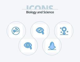 design de ícones do pacote de 5 ícones azuis de biologia. . assistência médica. não fumante. macho. lágrimas vetor
