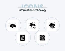 design de ícones do pacote de ícones de glifo de tecnologia da informação 5. . nuvem. dados. administração. compartilhar vetor