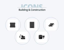construção e design de ícone de glifo de construção 5 ícone. reparar. construção. radiador. edifícios. aquecer vetor